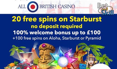 All British Casino 20 No Deposit Free Spins on .